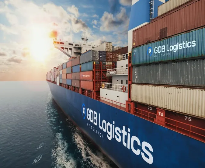GDB Logistics container ship at sea