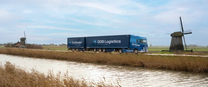 GDB Logistics truck on a polder road